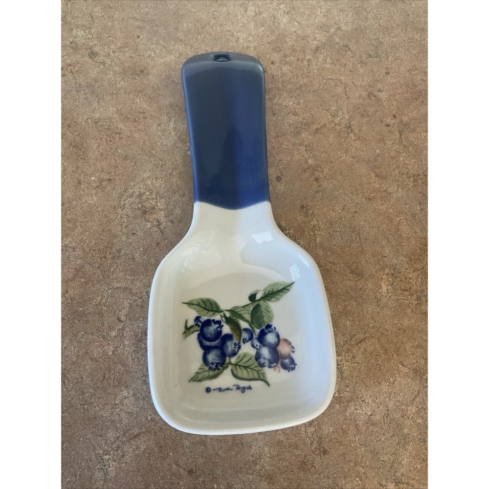 Ruth Pengel Blueberry Spoon Rest Otagiri Japan Wall Hanging Kitchen Décor 9"